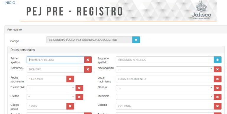 Cedula Profesional Jalisco Formulario