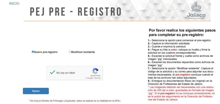 Cedula Profesional Jalisco PJE Registro